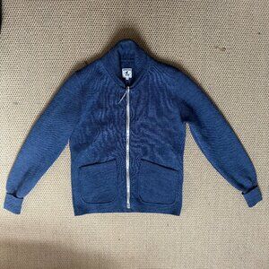 Arpenteur Zip Blue Sweater